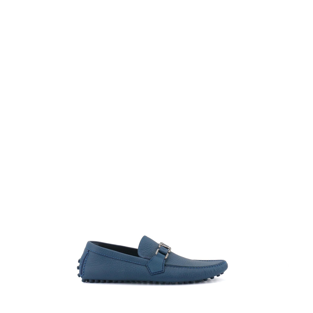 LOUIS VUITTON LV INITIALS SILVERSTONE MOCCASINS