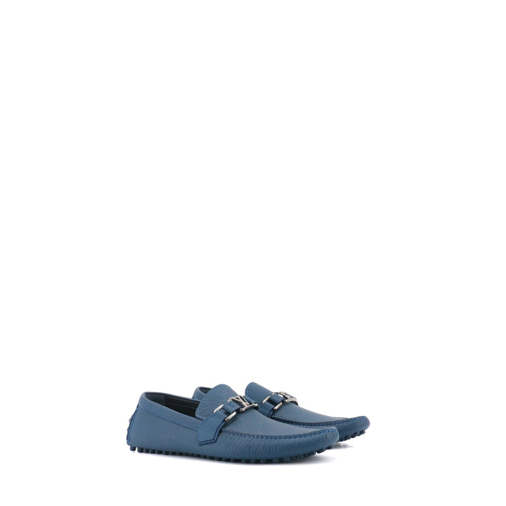 LOUIS VUITTON LV INITIALS SILVERSTONE MOCCASINS