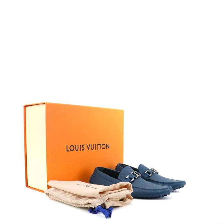 LOUIS VUITTON LV INITIALS SILVERSTONE MOCCASINS