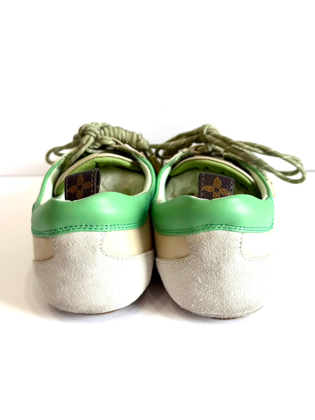 LOUIS VUITTON LV SNEAKERINA LAMBSKIN &amp; SUEDE CALFSKIN LEATHER SNEAKERS