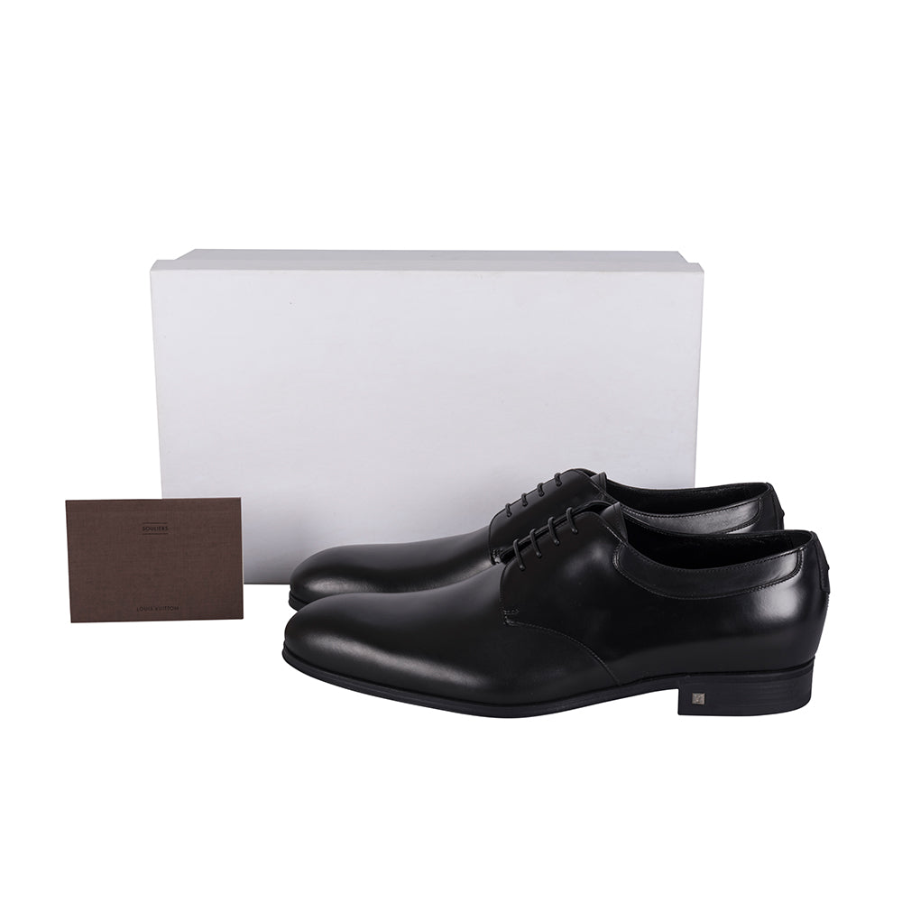 LOUIS VUITTON CALFSKIN LEATHER LACE UP DERBY SHOES