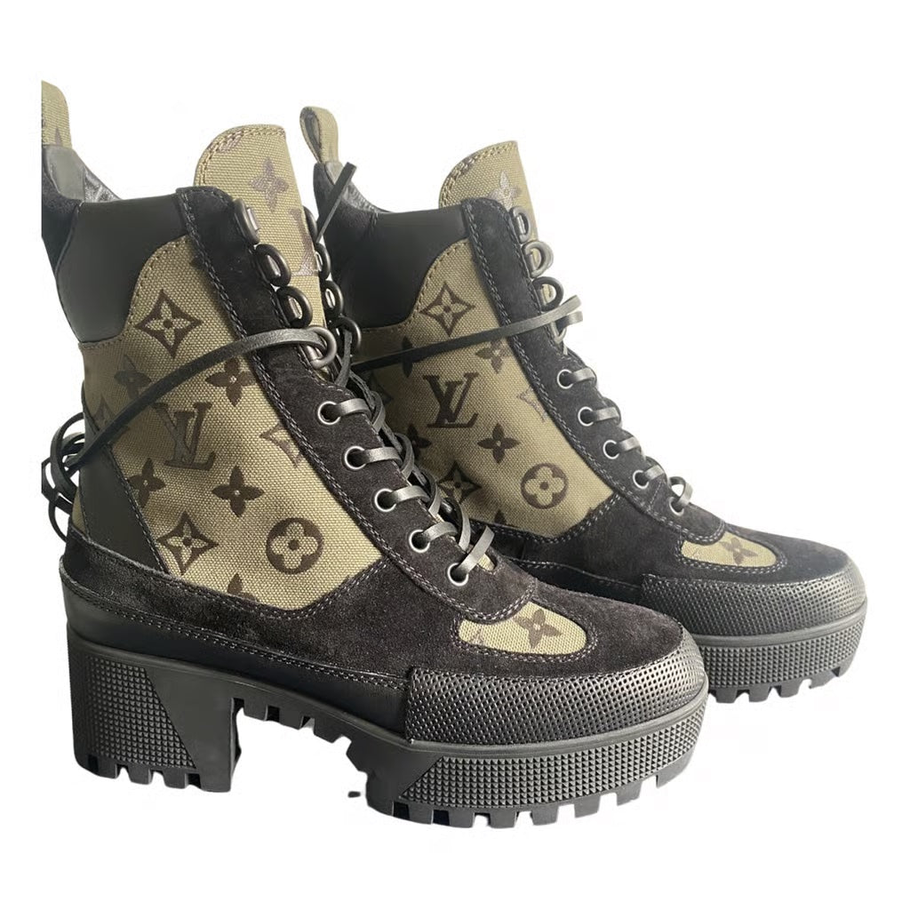 louis vuitton green boots