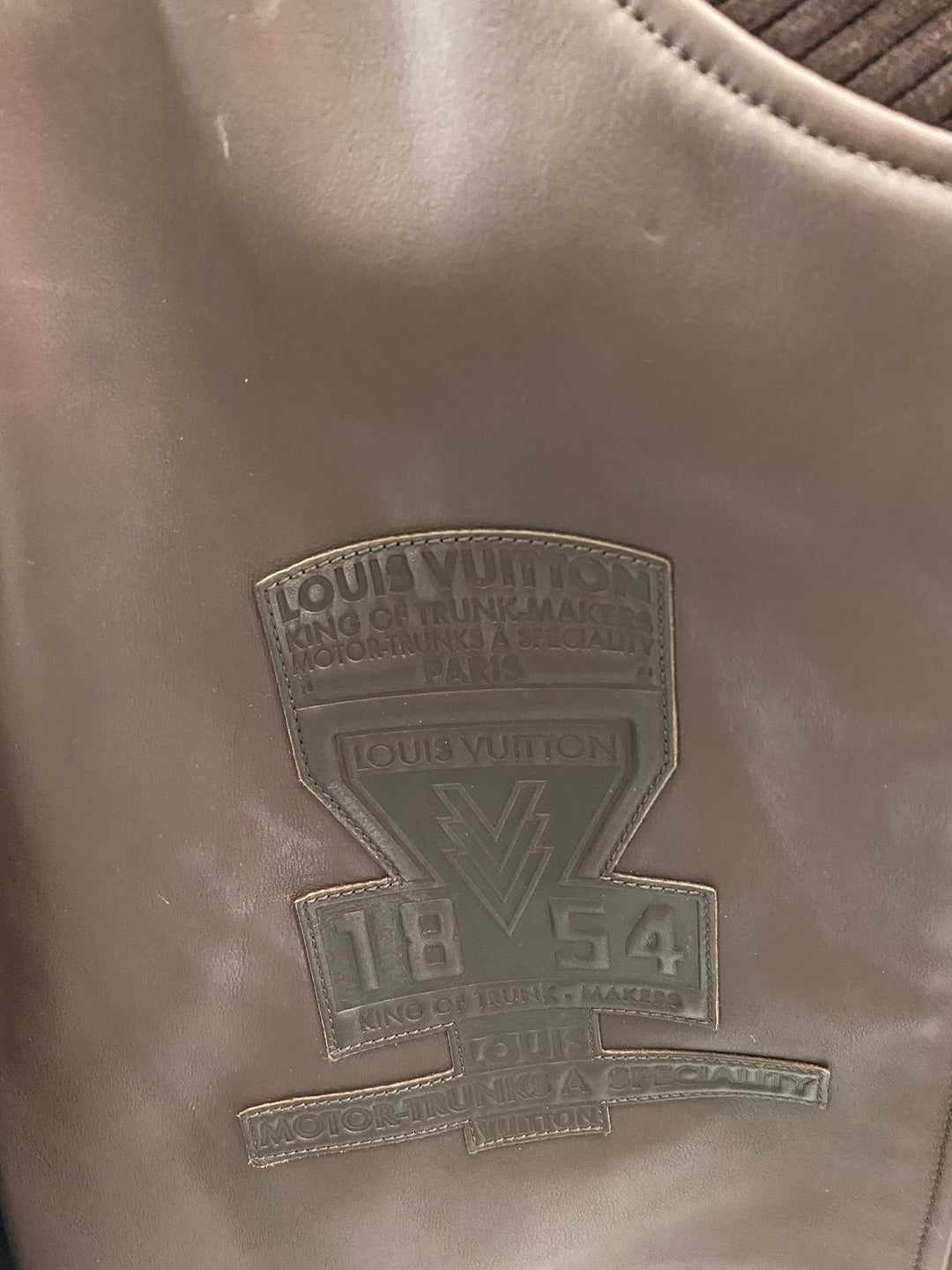 LOUIS VUITTON CALFSKIN KING OF TRUNK MAKERS PATCH BLOUSON JACKET