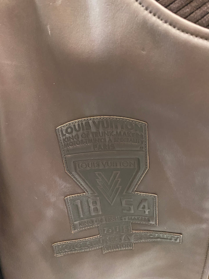 LOUIS VUITTON CALFSKIN KING OF TRUNK MAKERS PATCH BLOUSON JACKET