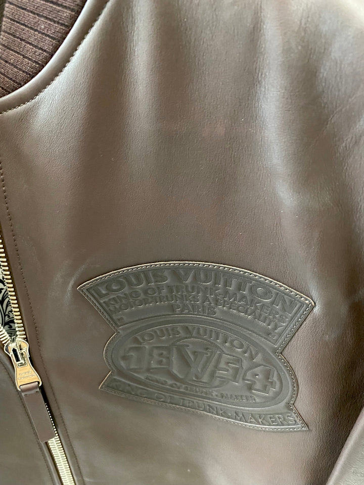 LOUIS VUITTON CALFSKIN KING OF TRUNK MAKERS PATCH BLOUSON JACKET