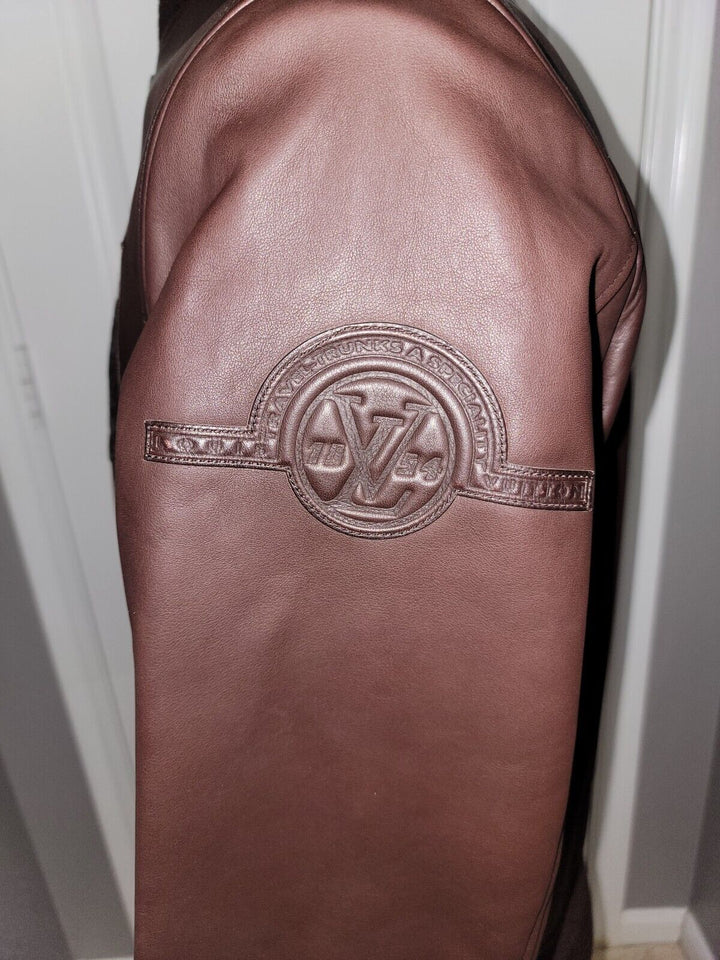 LOUIS VUITTON CALFSKIN KING OF TRUNK MAKERS PATCH BLOUSON JACKET