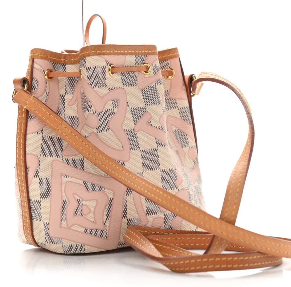LOUIS VUITTON LIMITED EDITION DAMIER AZUR TAHITIENNE NANO NOÉ BAG