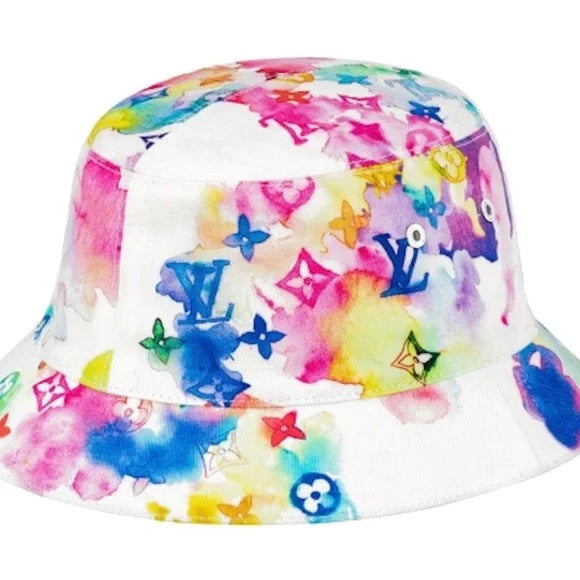 LOUIS VUITTON LIMITED EDITION WATERCOLOR MONOGRAM BUCKET HAT