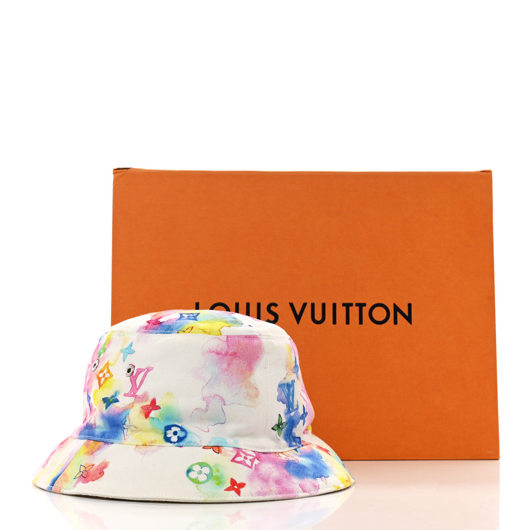 LOUIS VUITTON LIMITED EDITION WATERCOLOR MONOGRAM BUCKET HAT