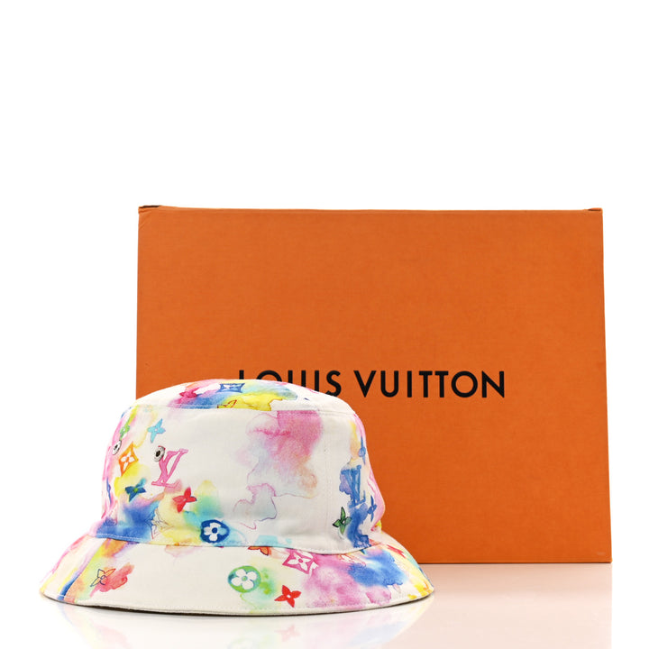 LOUIS VUITTON LIMITED EDITION WATERCOLOR MONOGRAM BUCKET HAT