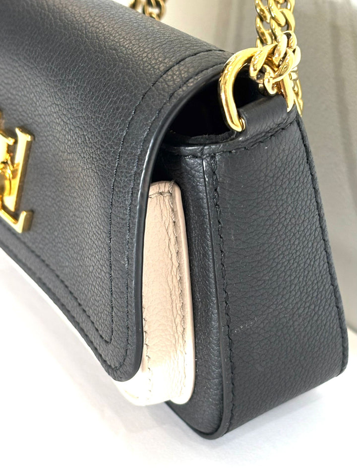 LOUIS VUITTON LOCK ME TAURILLON LEATHER TENDER CHAIN POCHETTE
