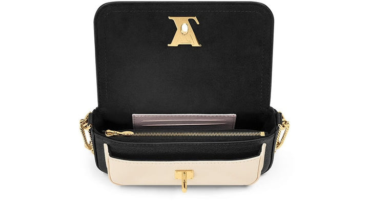 LOUIS VUITTON LOCK ME TAURILLON LEATHER TENDER CHAIN POCHETTE