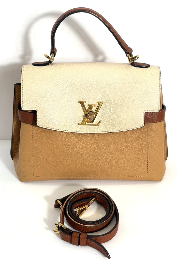LOUIS VUITTON LOCKME EVER BB CALFSKIN LEATHER SHOULDER BAG