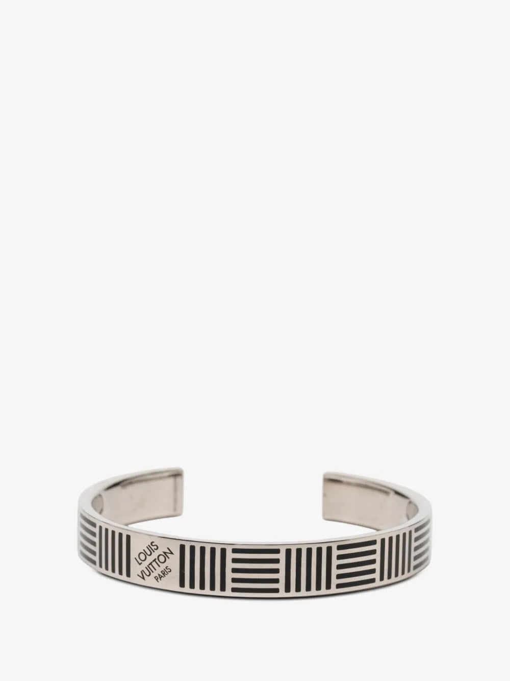 LOUIS VUITTON BRASS DAMIER STYLE CUFF BRACELET