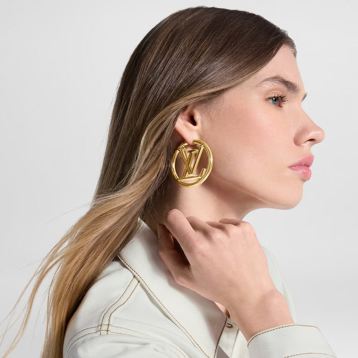 LOUIS VUITTON LOUISE HOOP GM EARRINGS