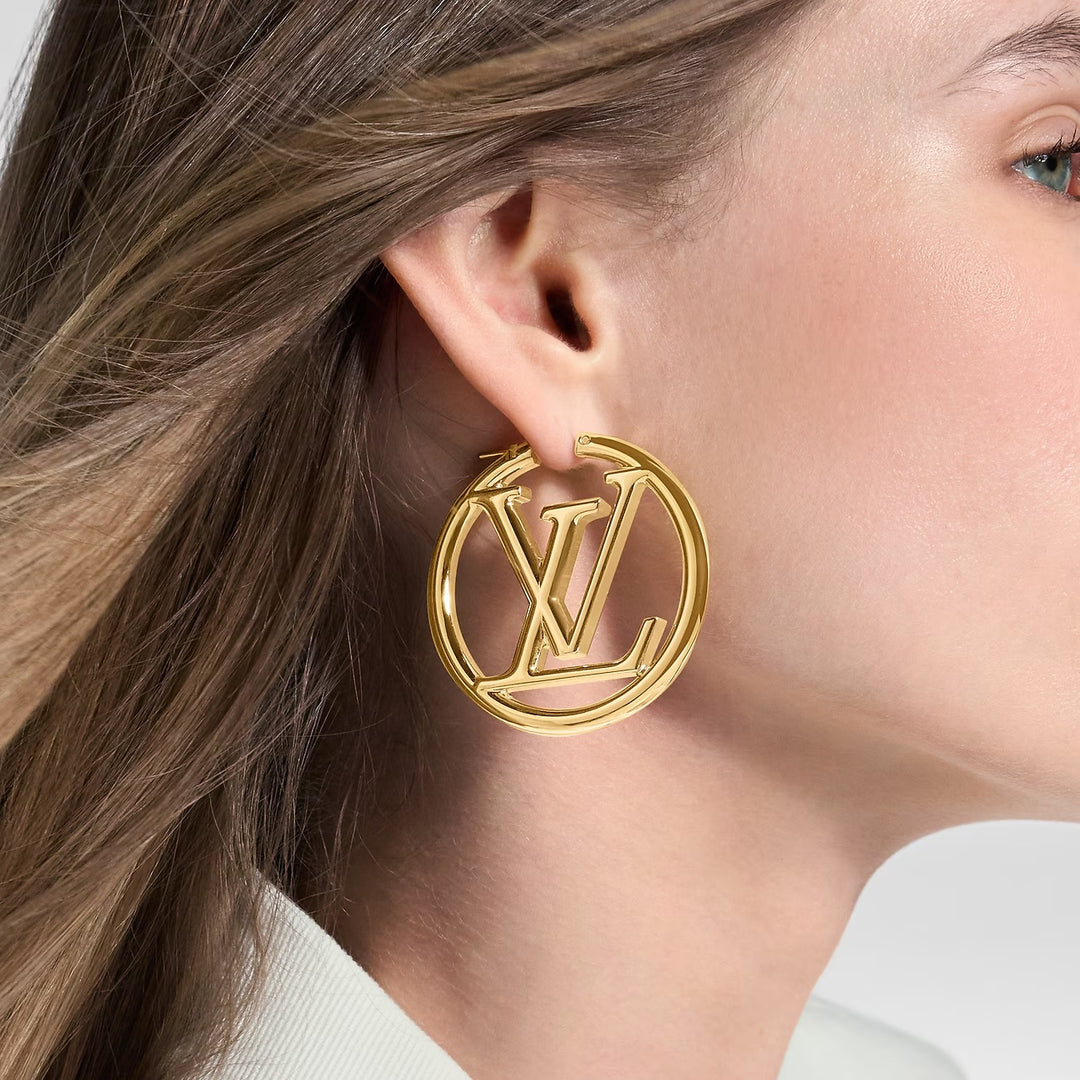 LOUIS VUITTON LOUISE HOOP GM EARRINGS