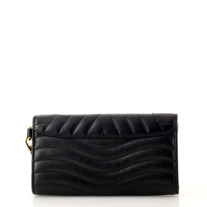LOUIS VUITTON LOVE LOCK NEW WAVE LONG CALFSKIN LEATHER WALLET WRISTLET