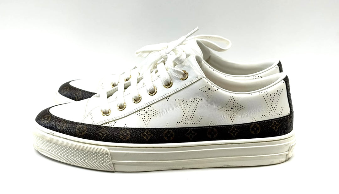 LOUIS VUITTON MAHINA STELLAR CALFSKIN LEATHER SNEAKERS