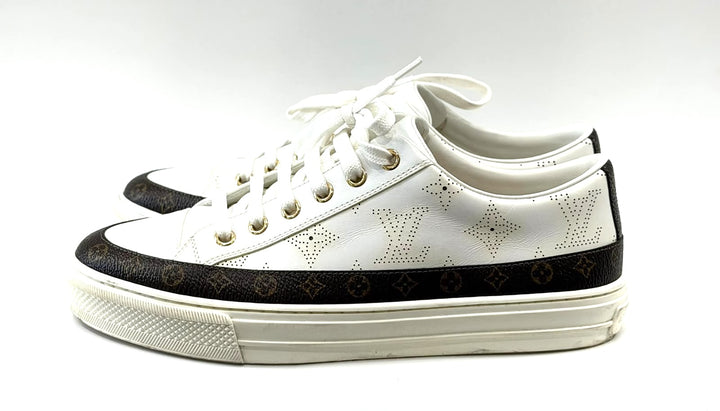LOUIS VUITTON MAHINA STELLAR CALFSKIN LEATHER SNEAKERS