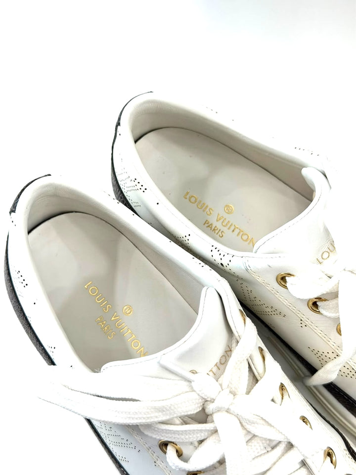 LOUIS VUITTON MAHINA STELLAR CALFSKIN LEATHER SNEAKERS