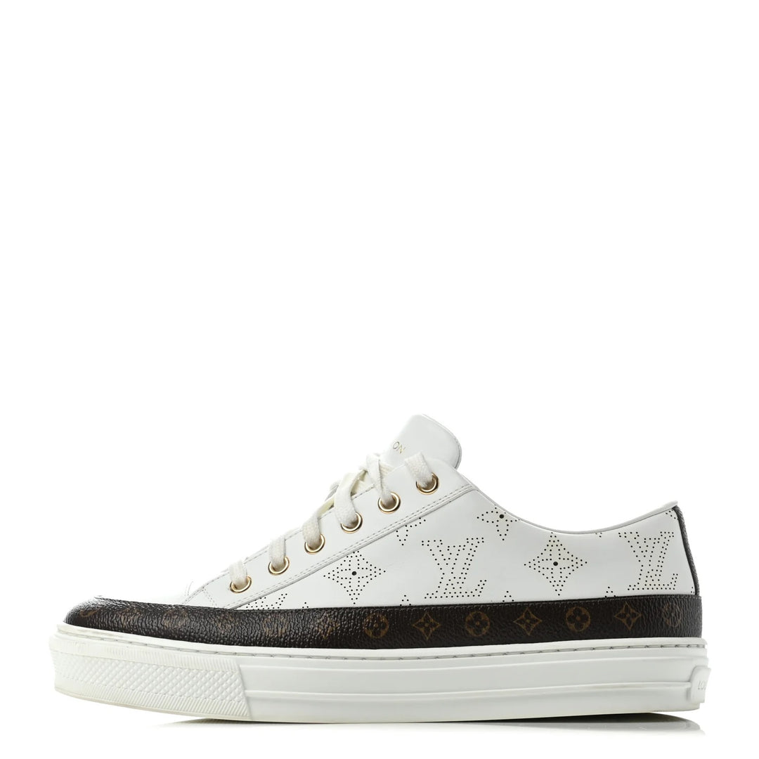LOUIS VUITTON MAHINA STELLAR CALFSKIN LEATHER SNEAKERS