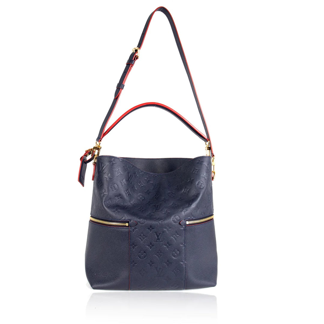 LOUIS VUITTON MONOGRAM EMPREINTE MÉLIE BAG MARINE ROUGE