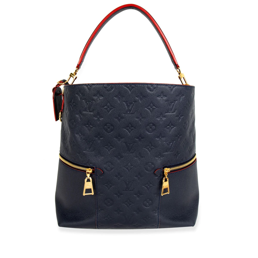 LOUIS VUITTON MONOGRAM EMPREINTE MÉLIE BAG MARINE ROUGE