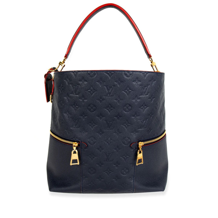 LOUIS VUITTON MONOGRAM EMPREINTE MÉLIE BAG MARINE ROUGE