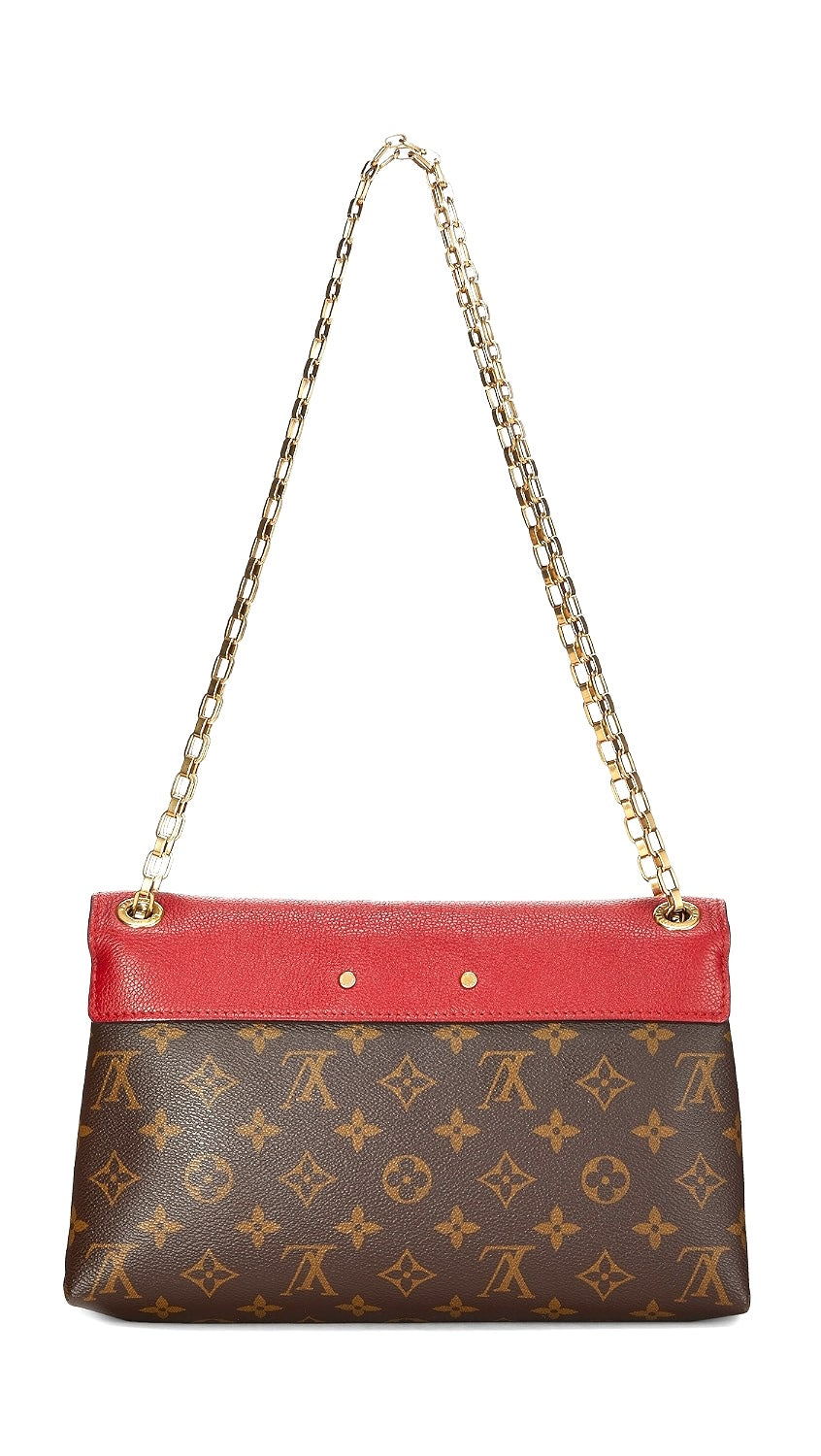 LOUIS VUITTON MONOGRAM &amp; CALFSKIN LEATHER PALLAS CHAIN BAG