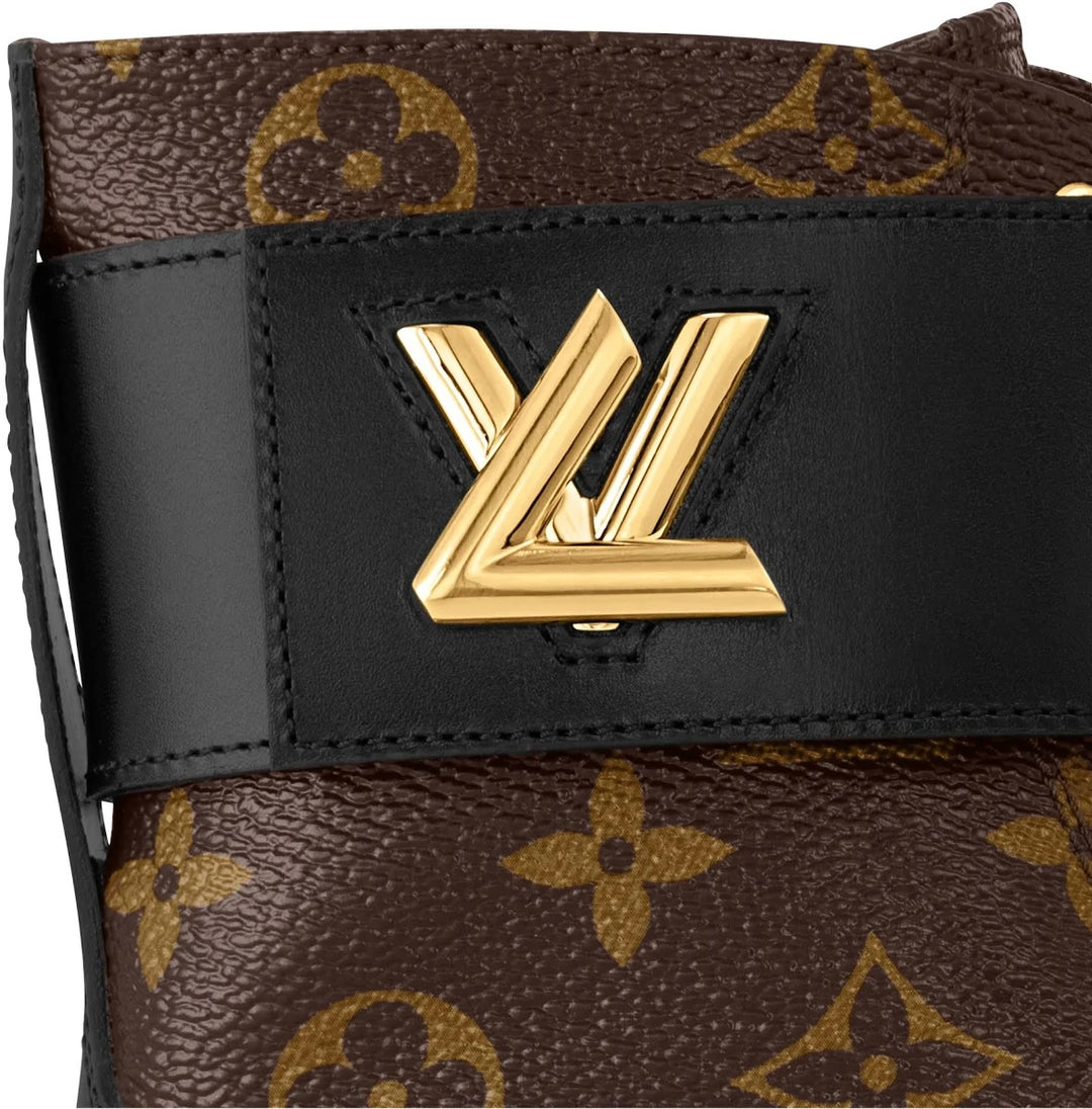 LV MONOGRAM CALFSKIN LEATHER WONDERLAND RANGER LV TWIST BOOTS