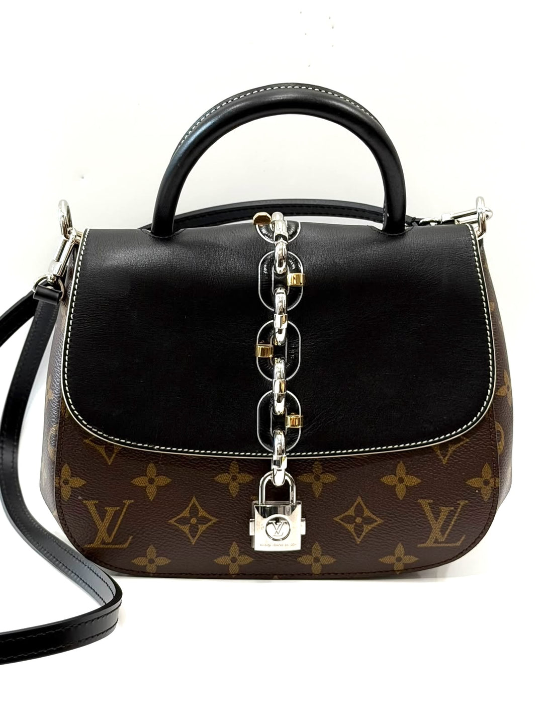 LOUIS VUITTON MONOGRAM CANVAS &amp; CALFSKIN CHAIN IT PM BAG