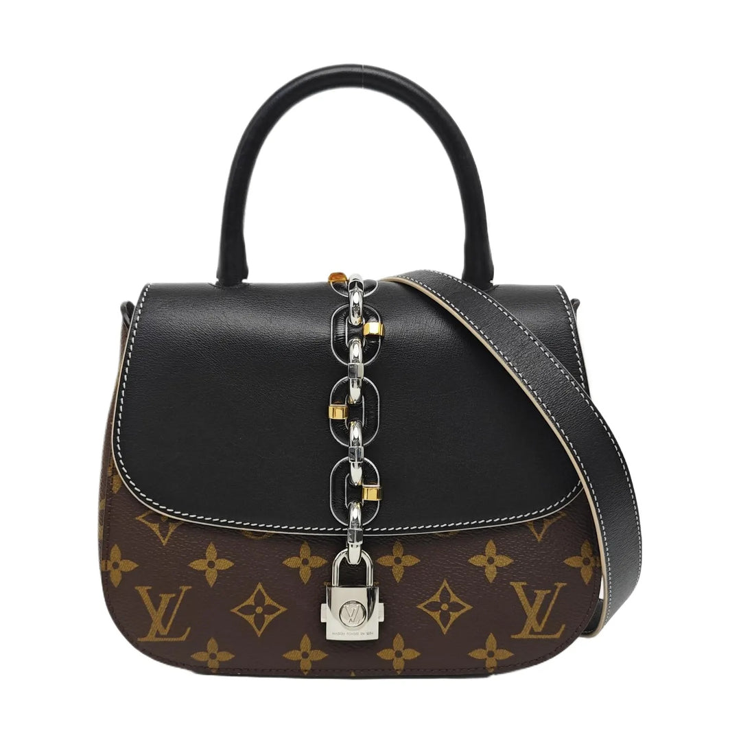 LOUIS VUITTON MONOGRAM CANVAS &amp; CALFSKIN CHAIN IT PM BAG
