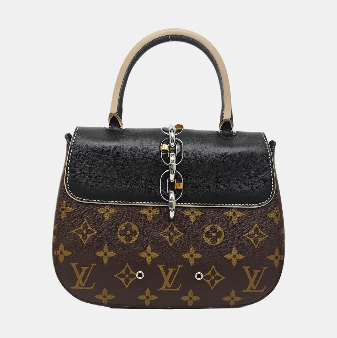 LOUIS VUITTON MONOGRAM CANVAS &amp; CALFSKIN CHAIN IT PM BAG