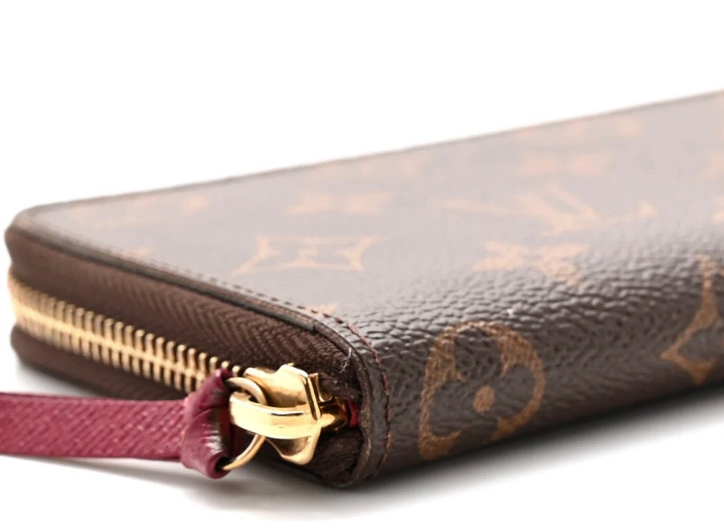 LOUIS VUITTON MONOGRAM CLÉMENCE WALLET FUCHSIA