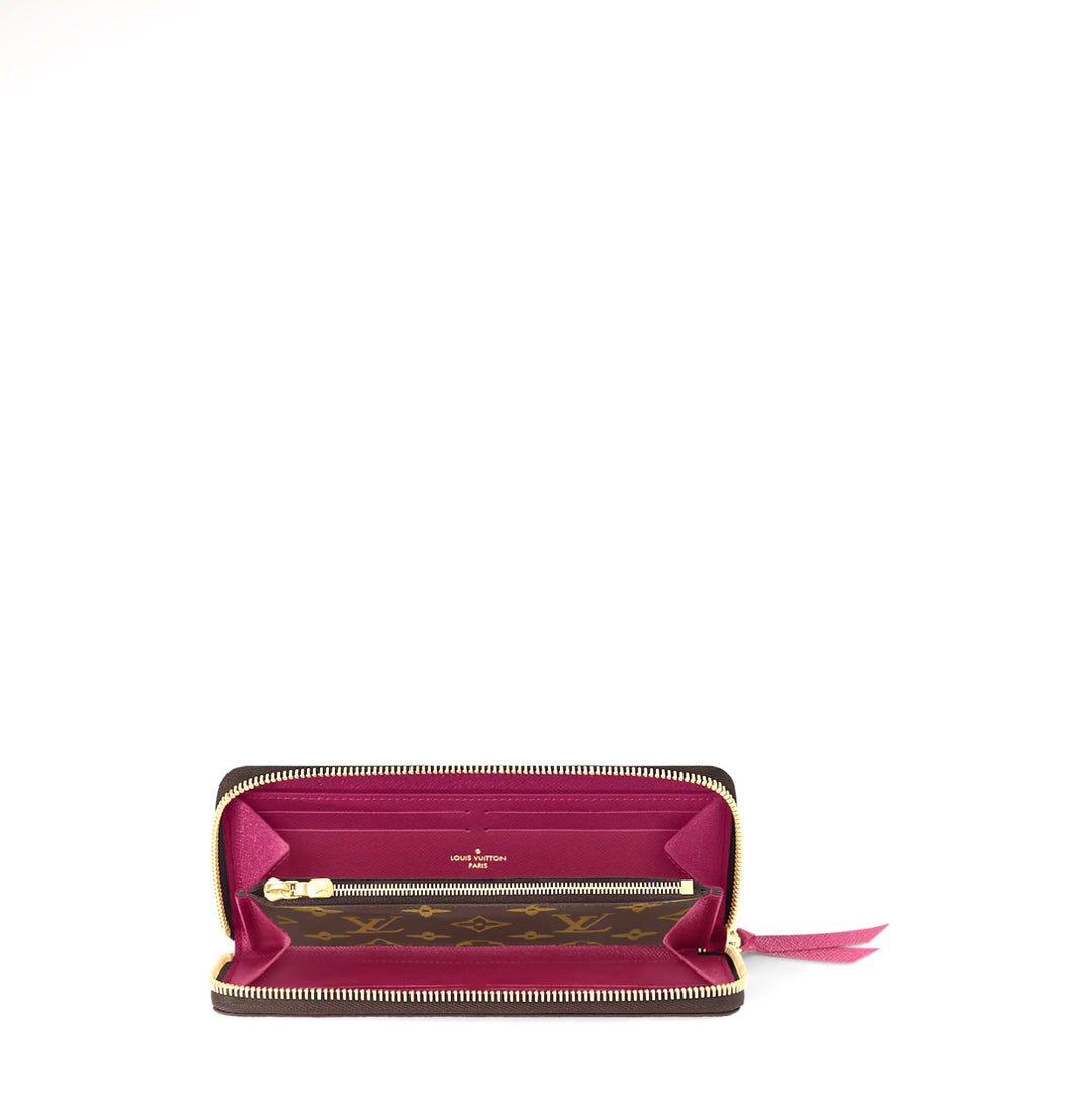 LOUIS VUITTON MONOGRAM CLÉMENCE WALLET FUCHSIA
