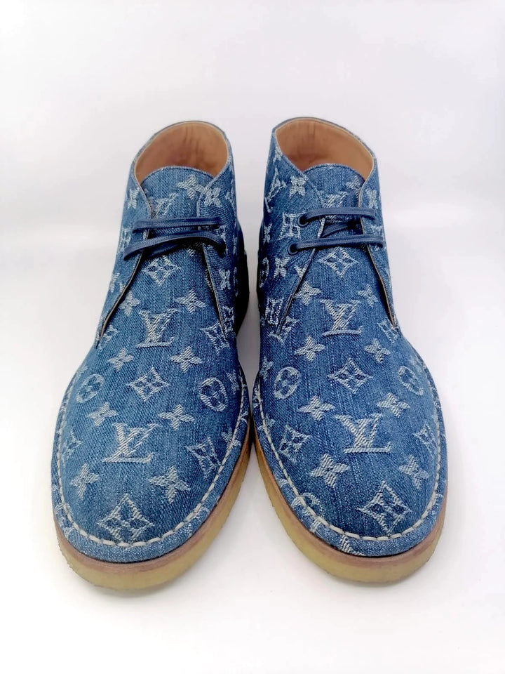 LOUIS VUITTON MONOGRAM DENIM CHUKKA BOOTS