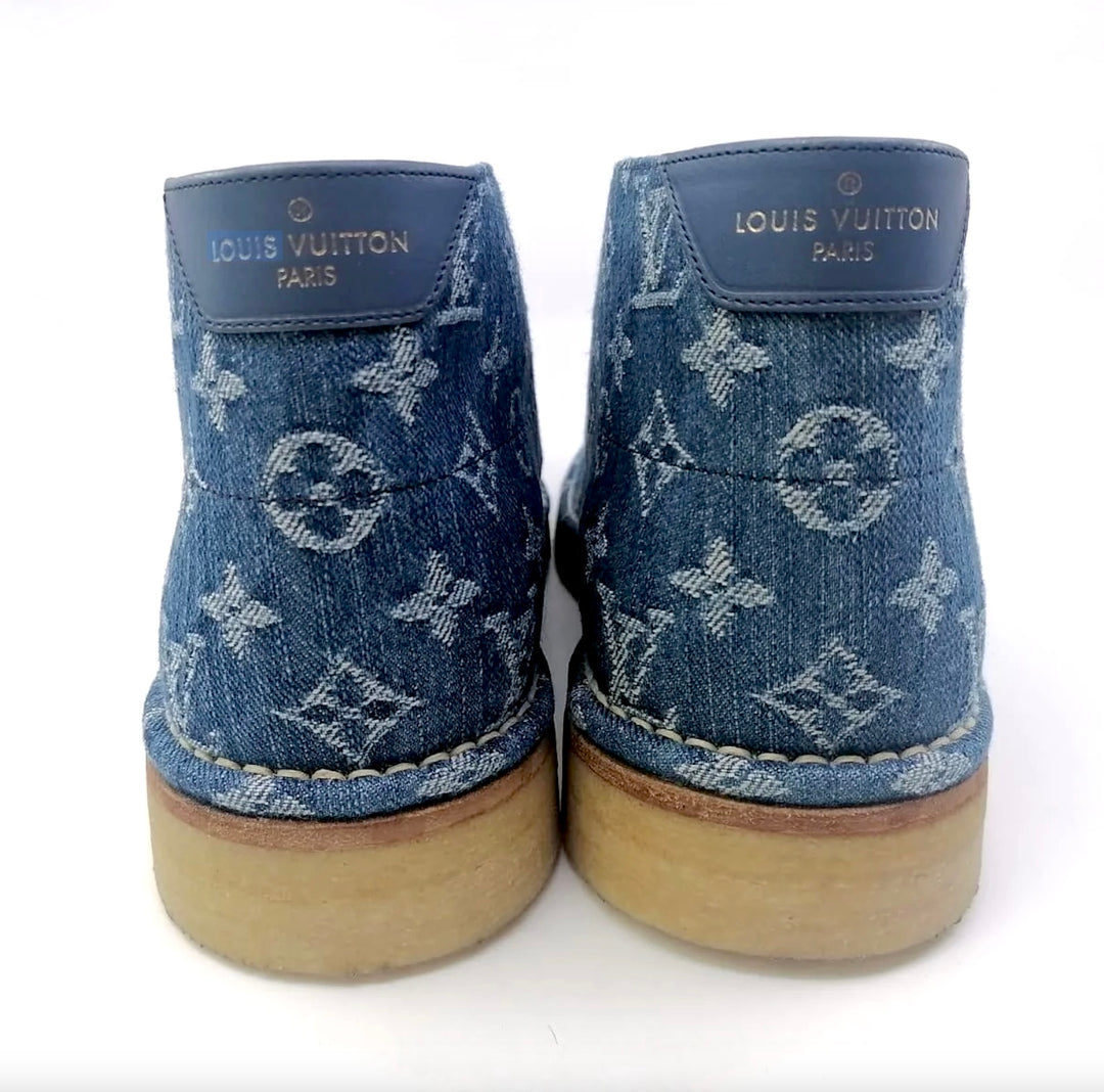 LOUIS VUITTON MONOGRAM DENIM CHUKKA BOOTS