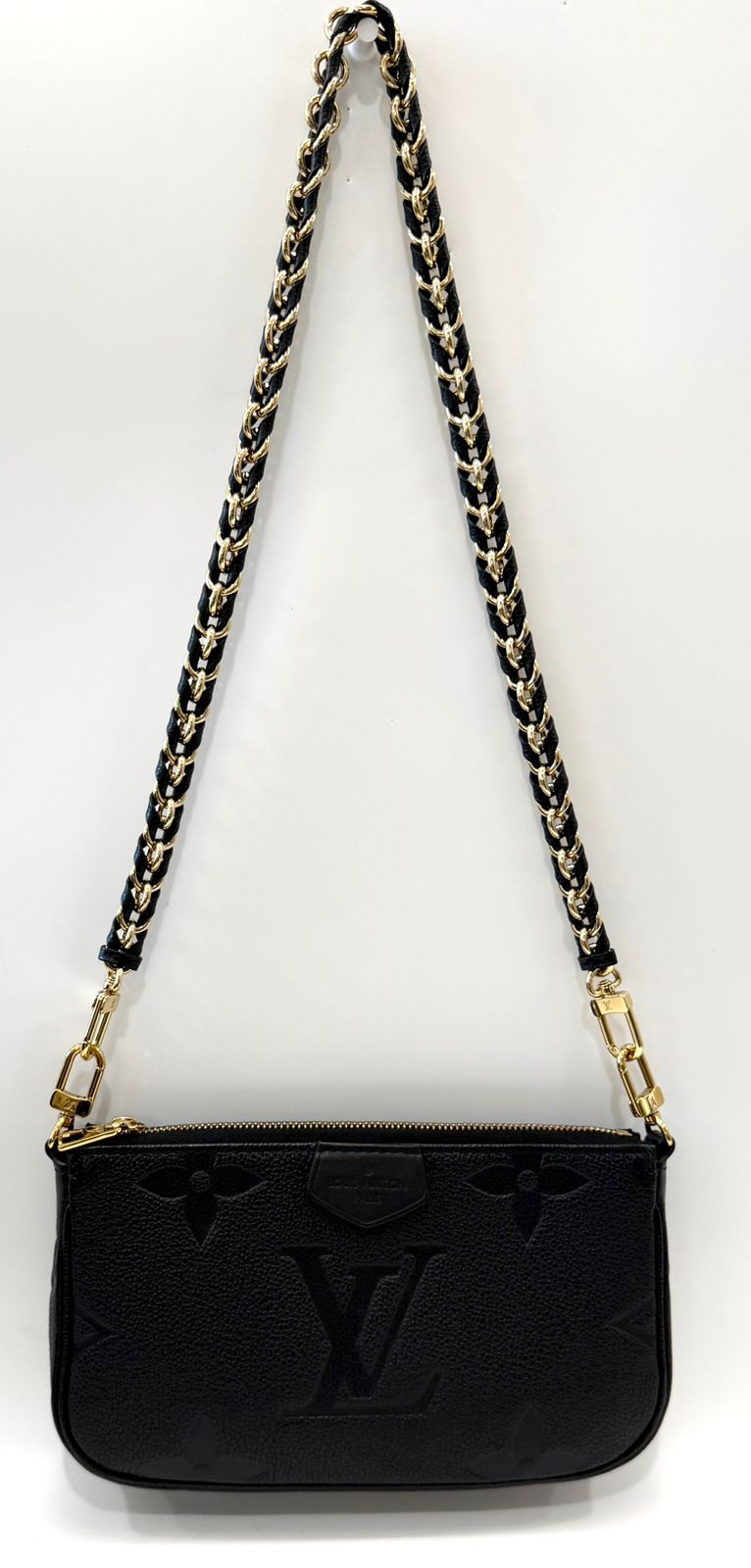 LOUIS VUITTON MONOGRAM GIANT EMPREINTE LEATHER CHAIN POCHETTE