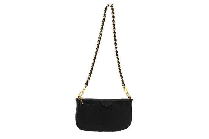 LOUIS VUITTON MONOGRAM GIANT EMPREINTE LEATHER CHAIN POCHETTE