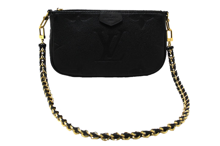LOUIS VUITTON MONOGRAM GIANT EMPREINTE LEATHER CHAIN POCHETTE