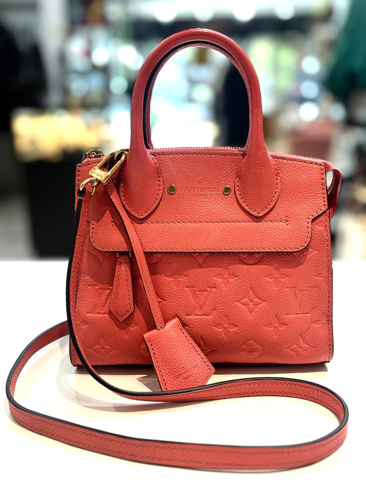 LOUIS VUITTON MONOGRAM EMPRIENTE LEATHER MINI NEUF TOTE BAG