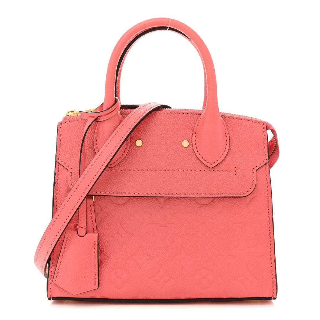 LOUIS VUITTON MONOGRAM EMPRIENTE LEATHER MINI NEUF TOTE BAG
