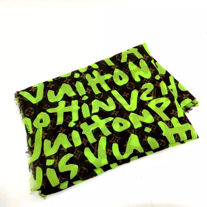 LOUIS VUITTON LIMITED EDITION VERT MONOGRAM GRAFFITI STEPHEN SPROUSE SCRAF