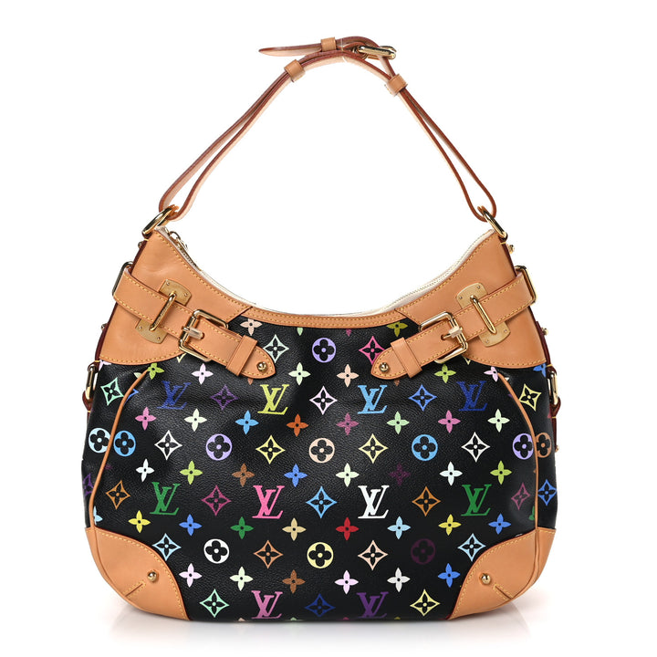 LV MONOGRAM MULTICOLOR BLACK GRETA HOBO BAG