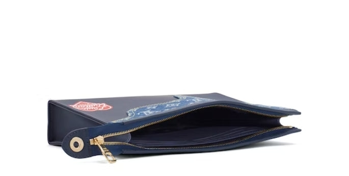 LOUIS VUITTON X NIGO MONGRAM DENIM VOYAGE MM CLUTCH BAG