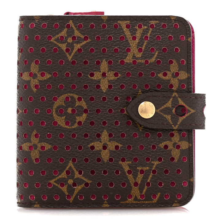 LOUIS VUITTON MONOGRAM PERFORATED COMPACT WALLET