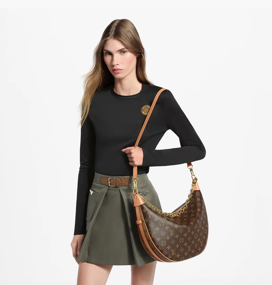 LOUIS VUITTON LOOP HOBO REVERSE MONOGRAM CANVAS BAG