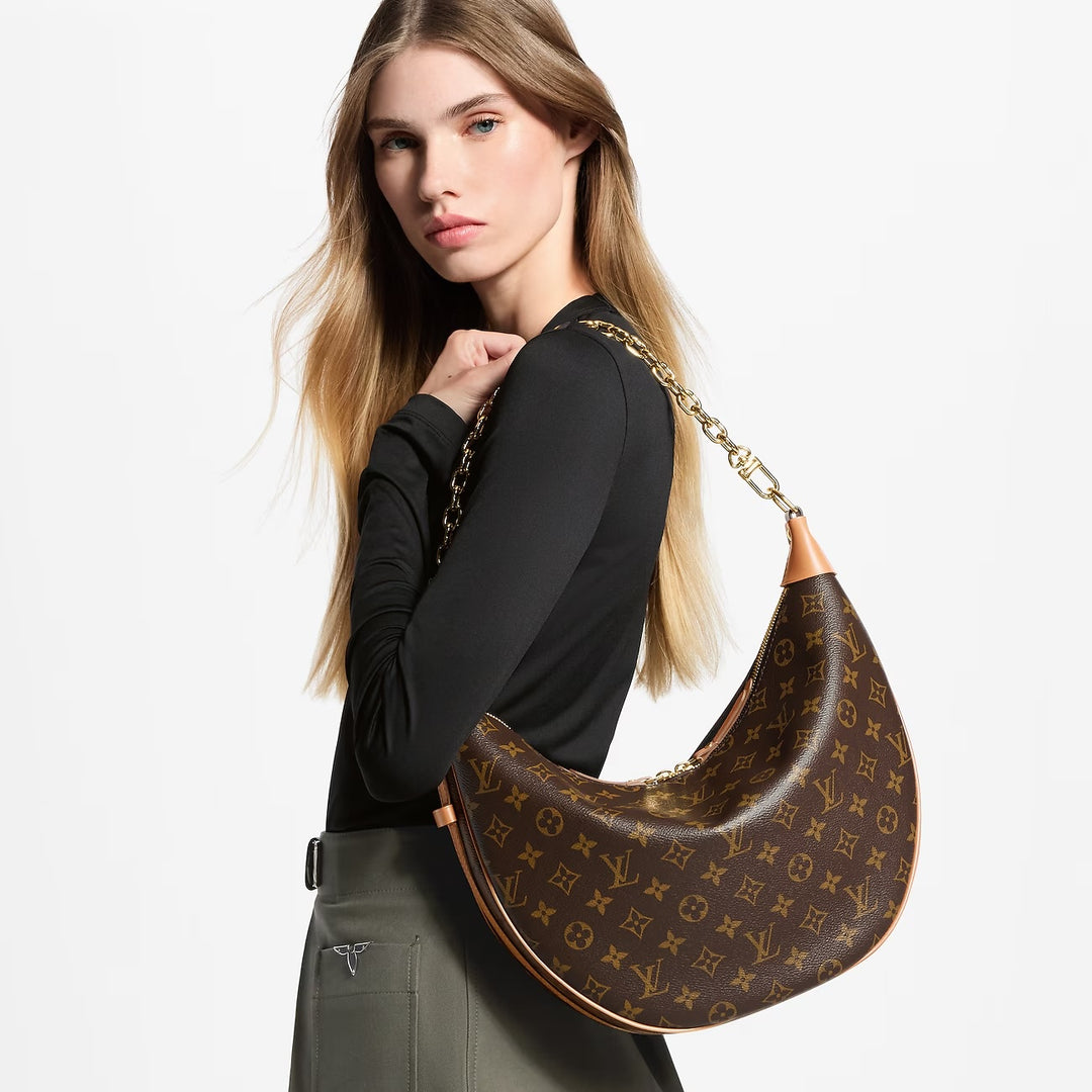 LOUIS VUITTON LOOP HOBO REVERSE MONOGRAM CANVAS BAG