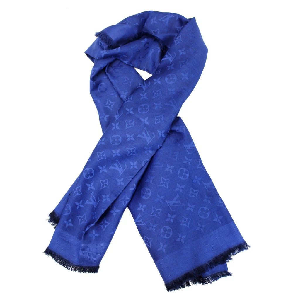 LOUIS VUITTON MONOGRAM SILK WOOL BLEND SCARF