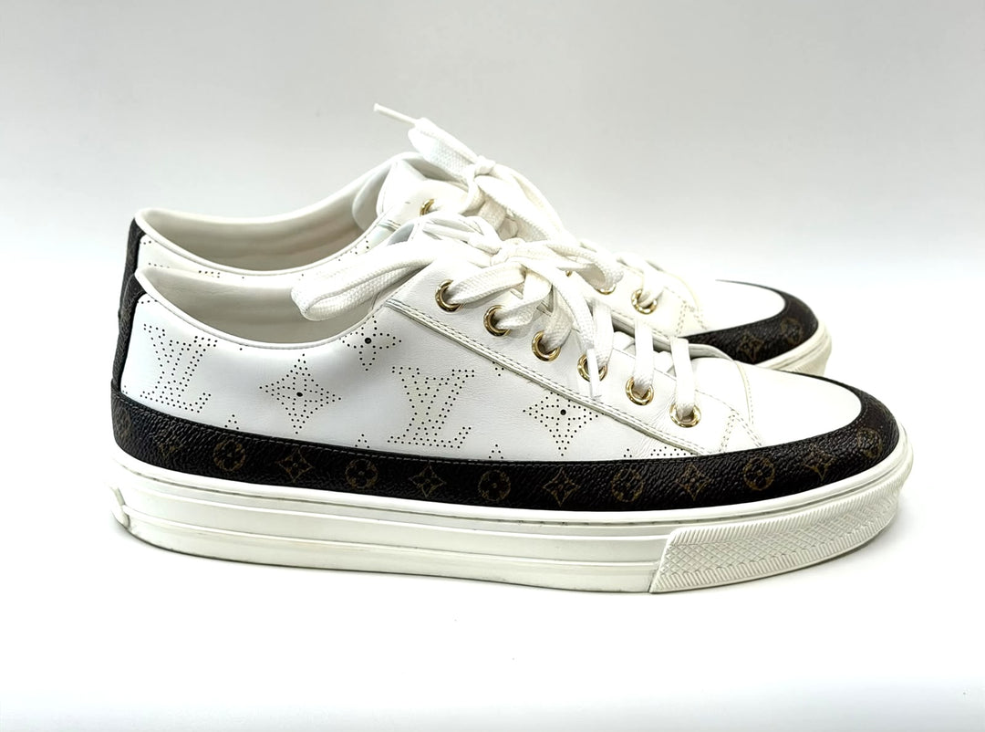 LOUIS VUITTON MAHINA STELLAR CALFSKIN LEATHER SNEAKERS